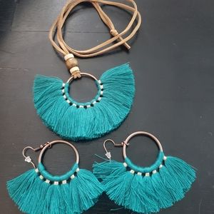 matching necklace and earring set